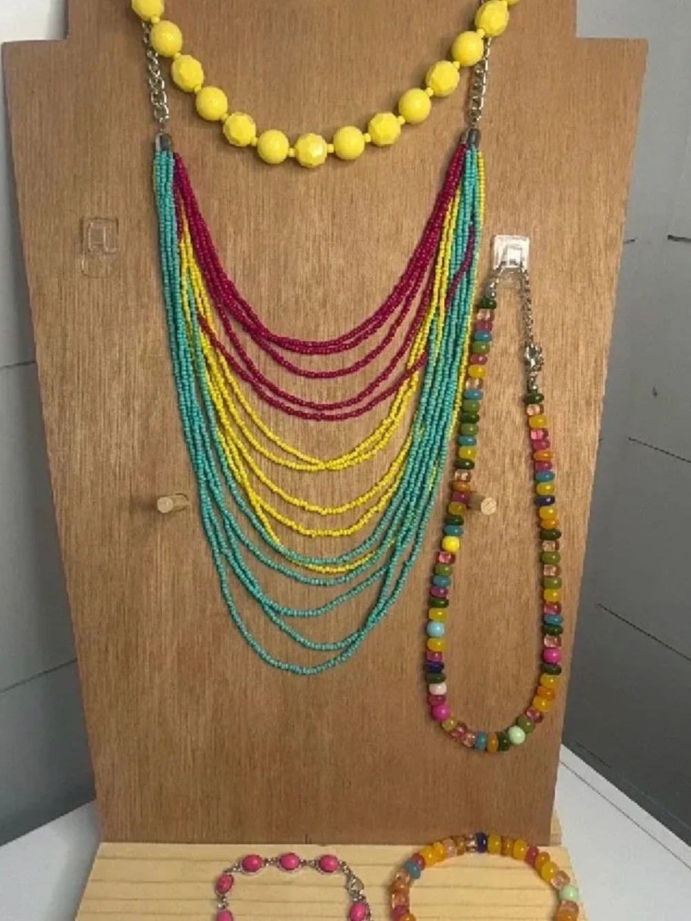 paparazzi Pink Purple Multi-Bead Layered Necklace Set